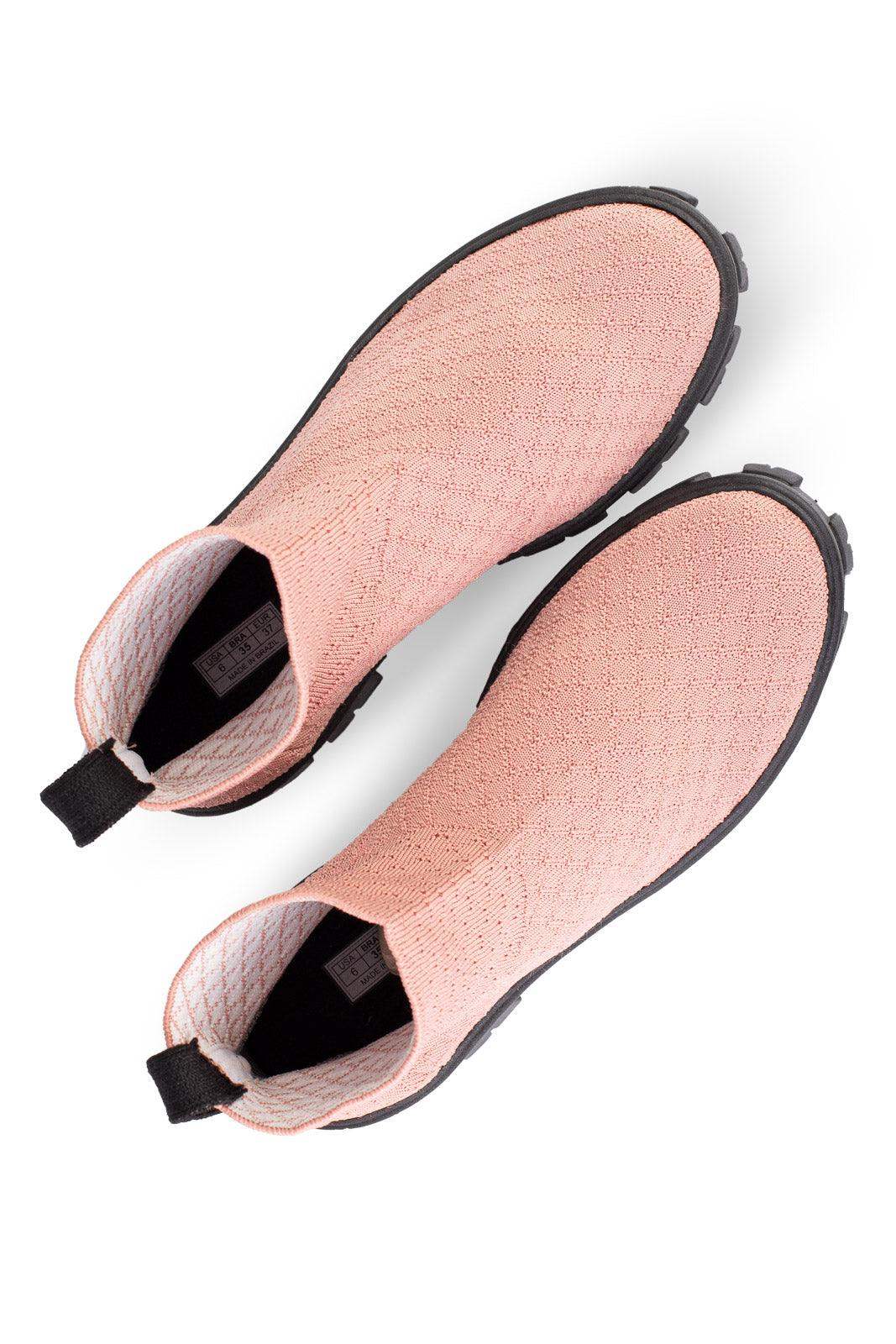 Bota de malha feminina tratorada 206 - Enluaze