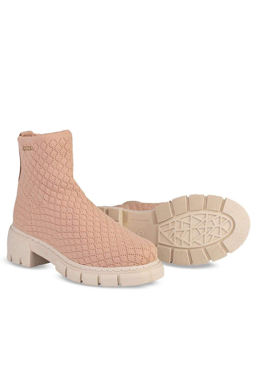 Coturno de malha com solado tratorado 2304 - Enluaze