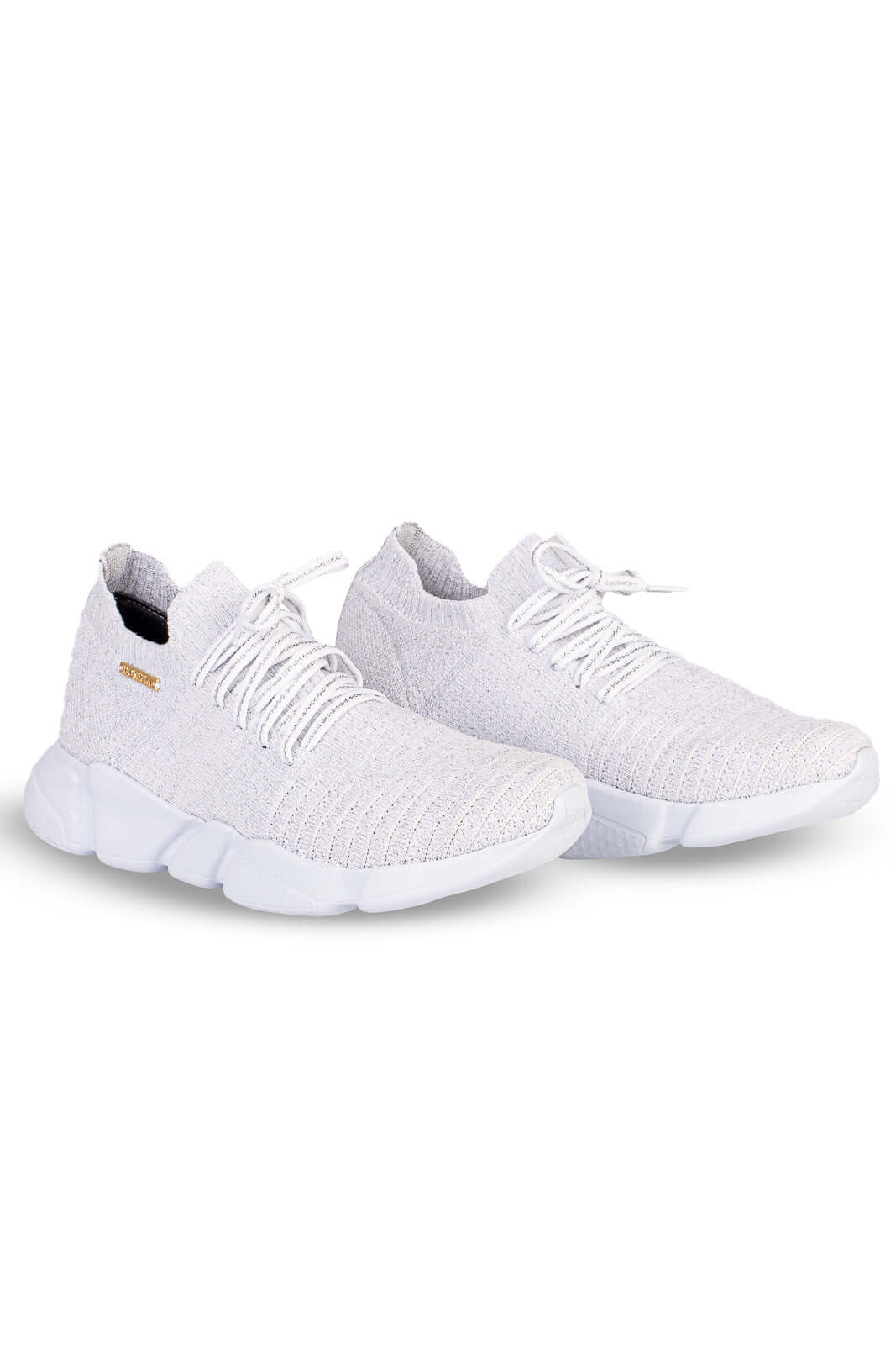 Tênis de malha com brilho e cadarço 2305 - Enluaze