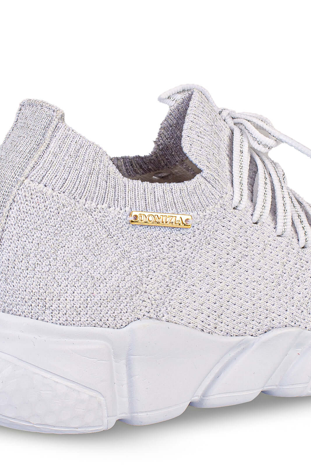 Tênis de malha com brilho e cadarço 2305 - Enluaze