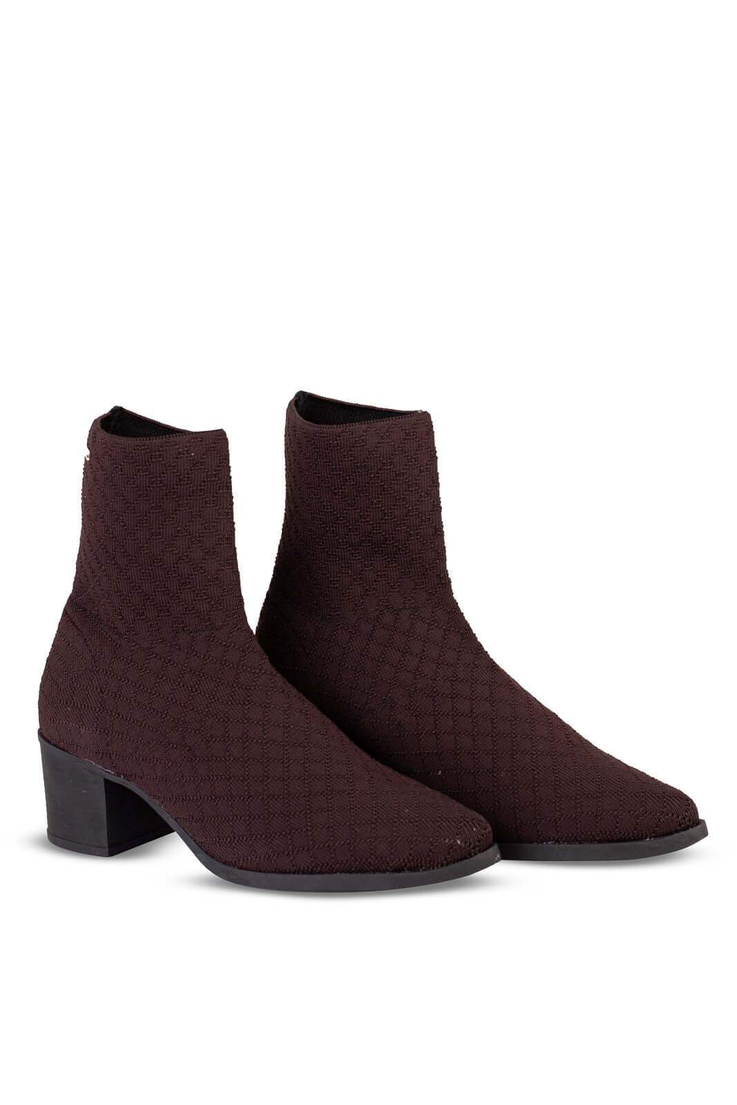 Bota de malha feminina com salto 2322 - Enluaze