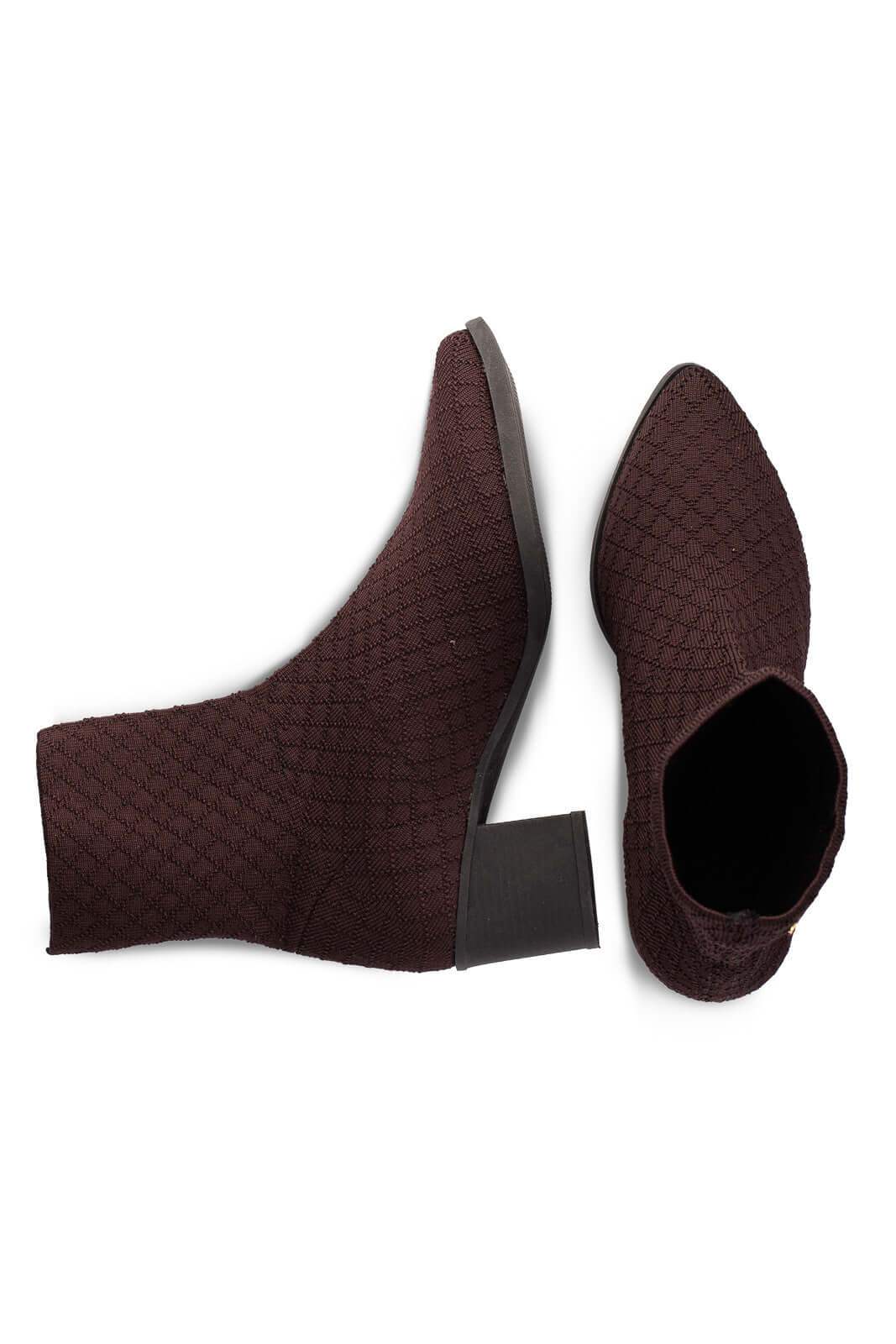 Bota de malha feminina com salto 2322 - Enluaze