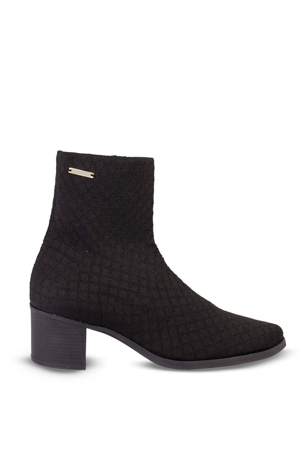 Bota de malha feminina com salto 2322 - Enluaze