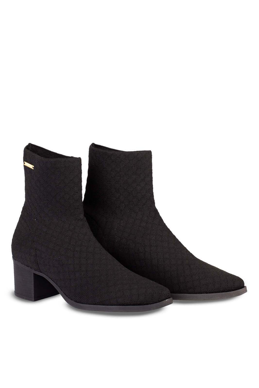 Bota de malha feminina com salto 2322 - Enluaze