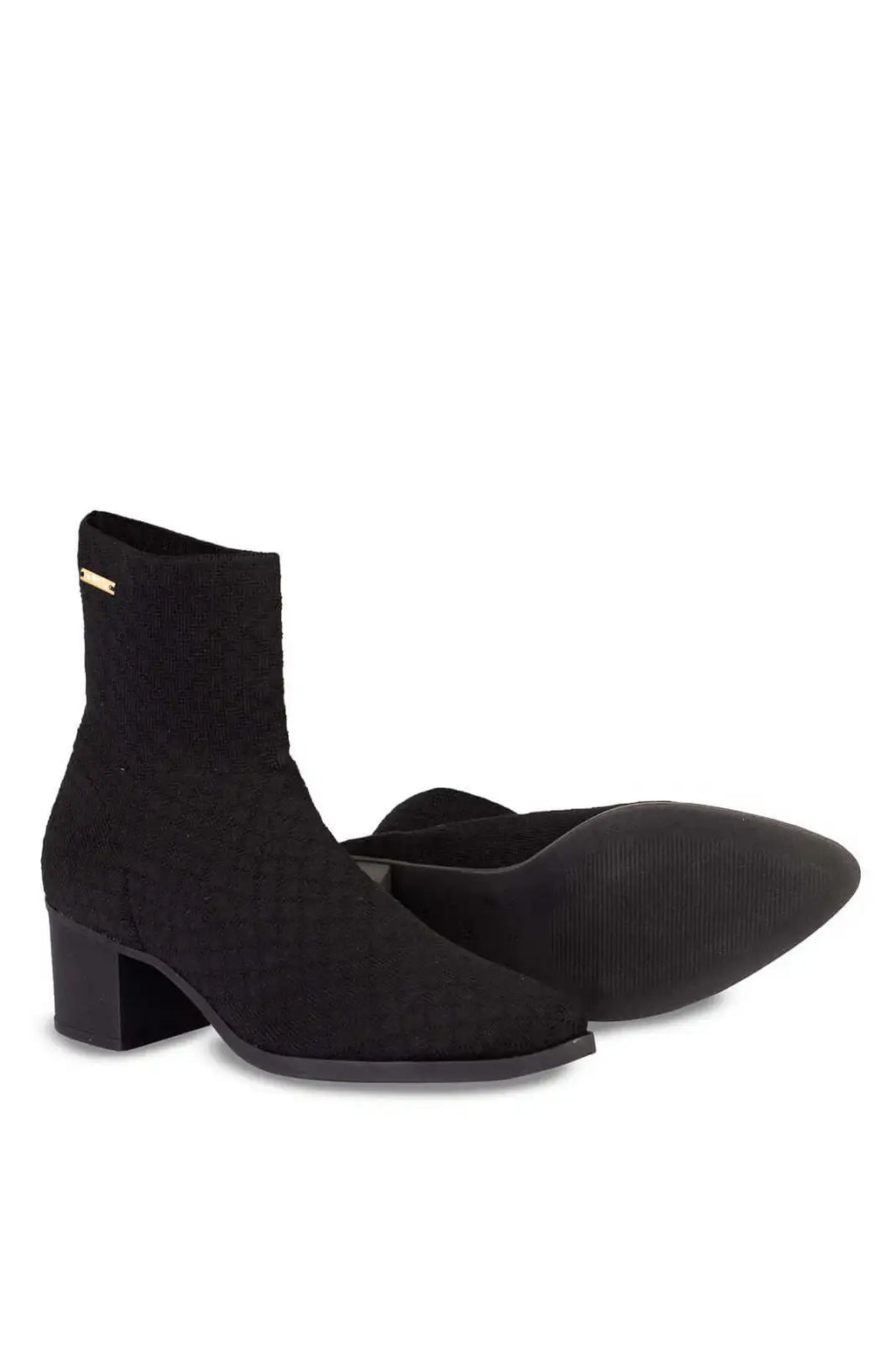 Bota de malha feminina com salto 2322 - Enluaze