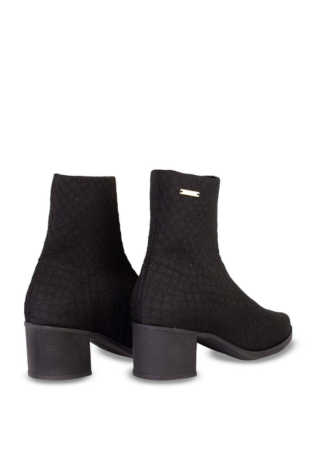 Bota de malha feminina com salto 2322 - Enluaze