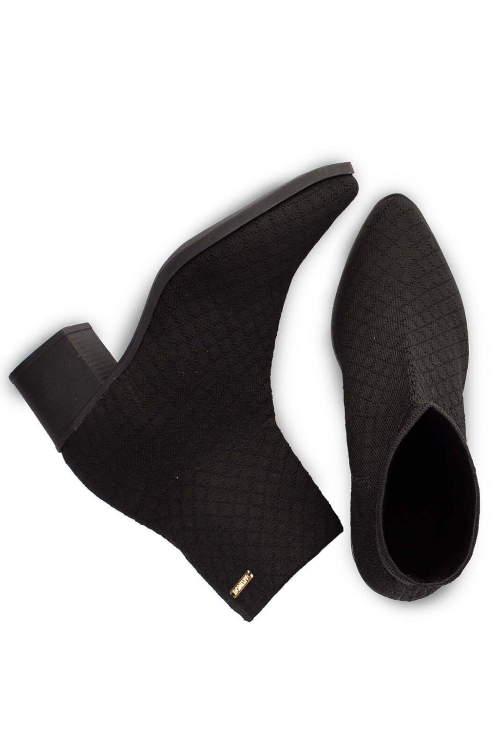 Bota de malha feminina com salto 2322 - Enluaze