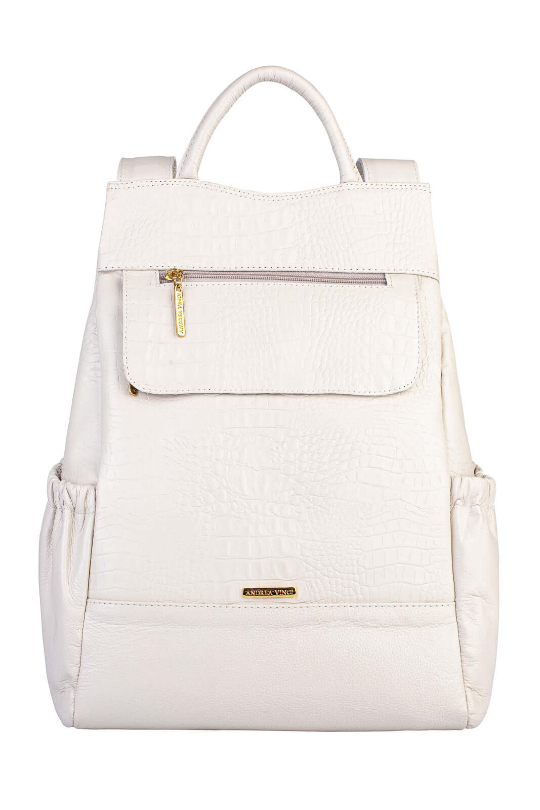 Mochila antifurto de couro croco Suelen - Enluaze