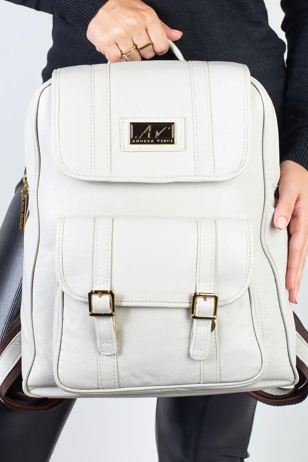 Mochila de couro liso Trip - Enluaze