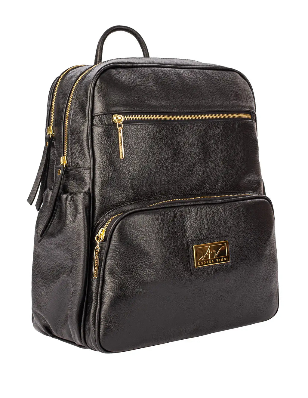 Mochila grande de couro liso Zooey - Enluaze