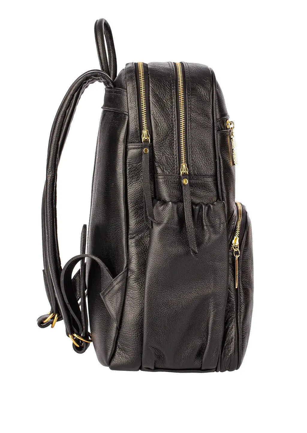 Mochila grande de couro liso Zooey - Enluaze