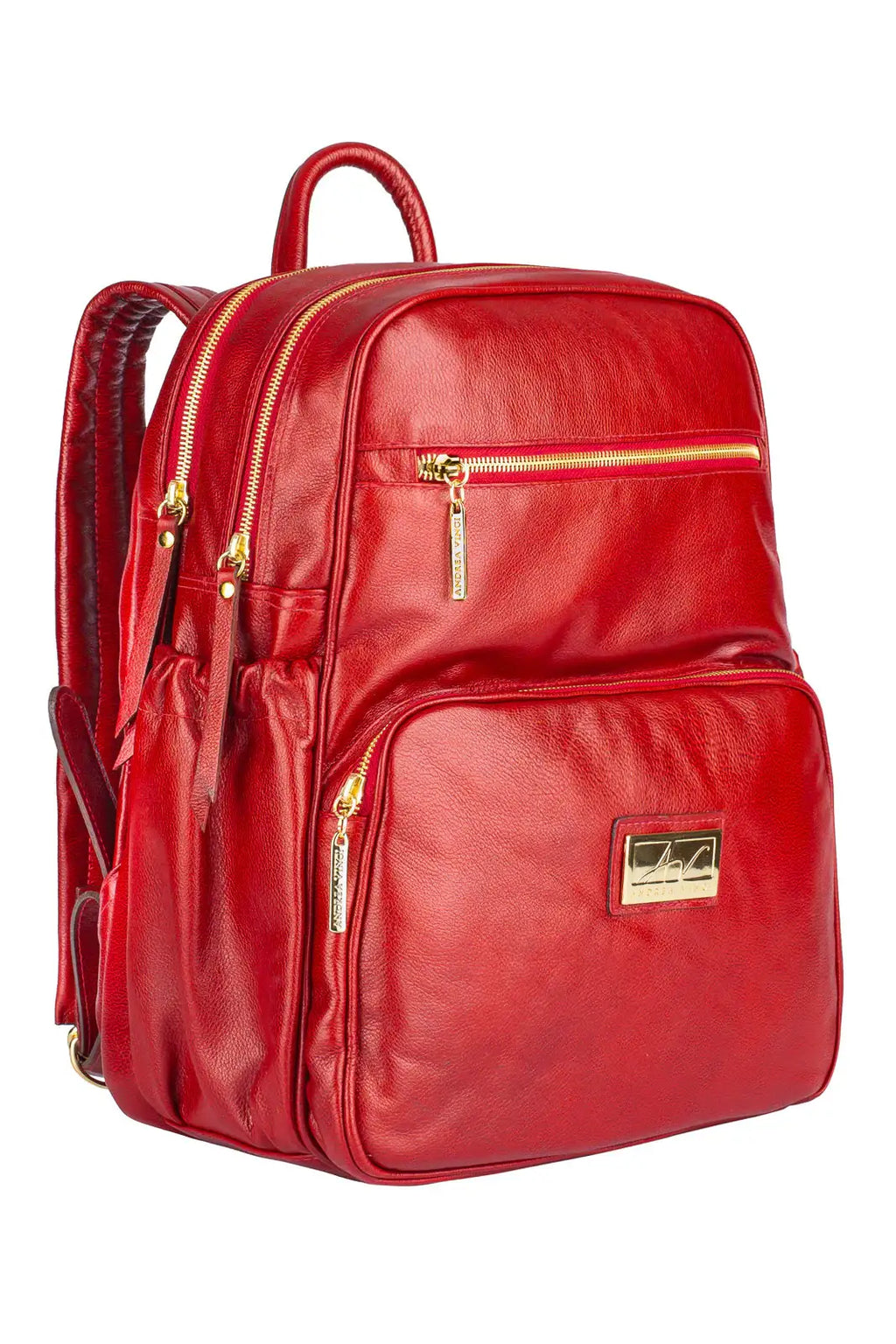 Mochila grande de couro liso Zooey - Enluaze