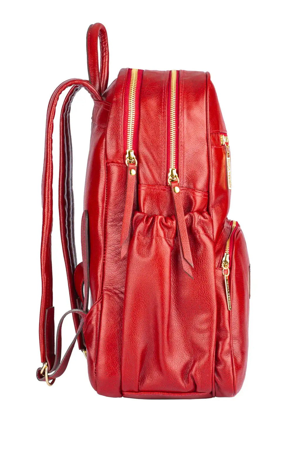 Mochila grande de couro liso Zooey - Enluaze