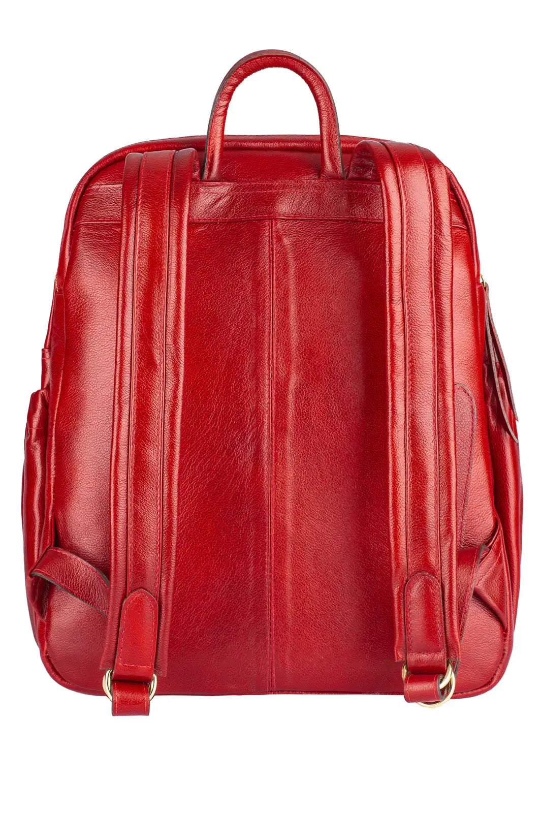 Mochila grande de couro liso Zooey - Enluaze