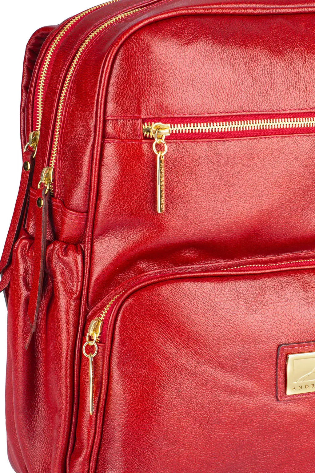 Mochila grande de couro liso Zooey - Enluaze