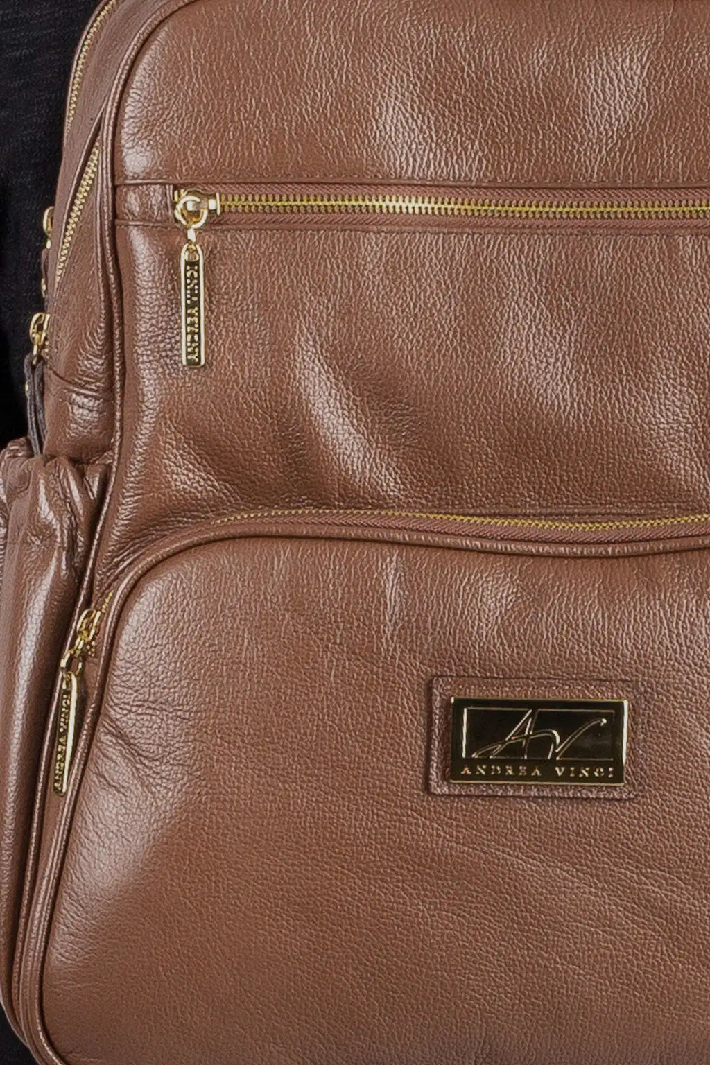 Mochila grande de couro liso Zooey - Enluaze