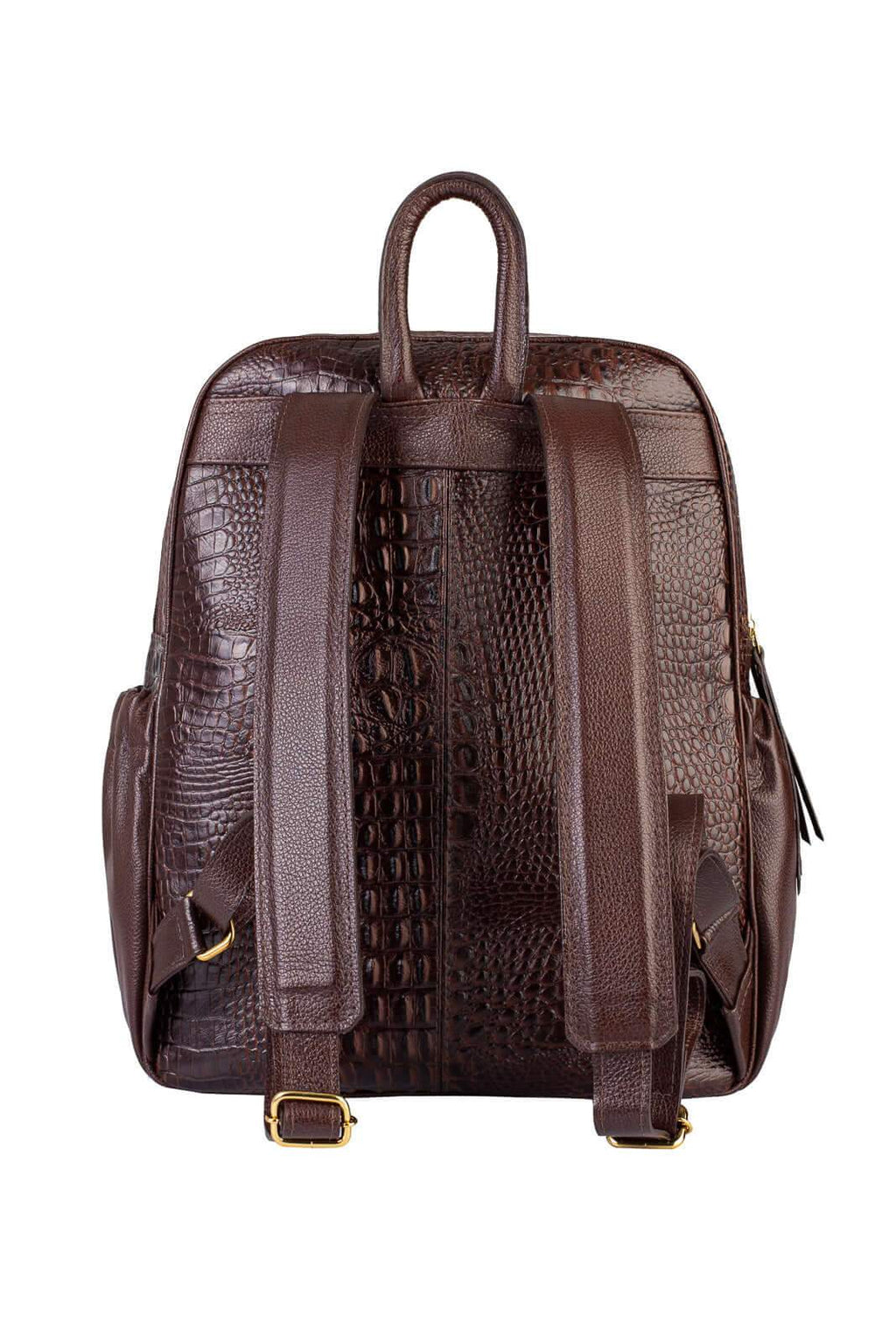 Mochila feminina de couro croco Zaya - Enluaze