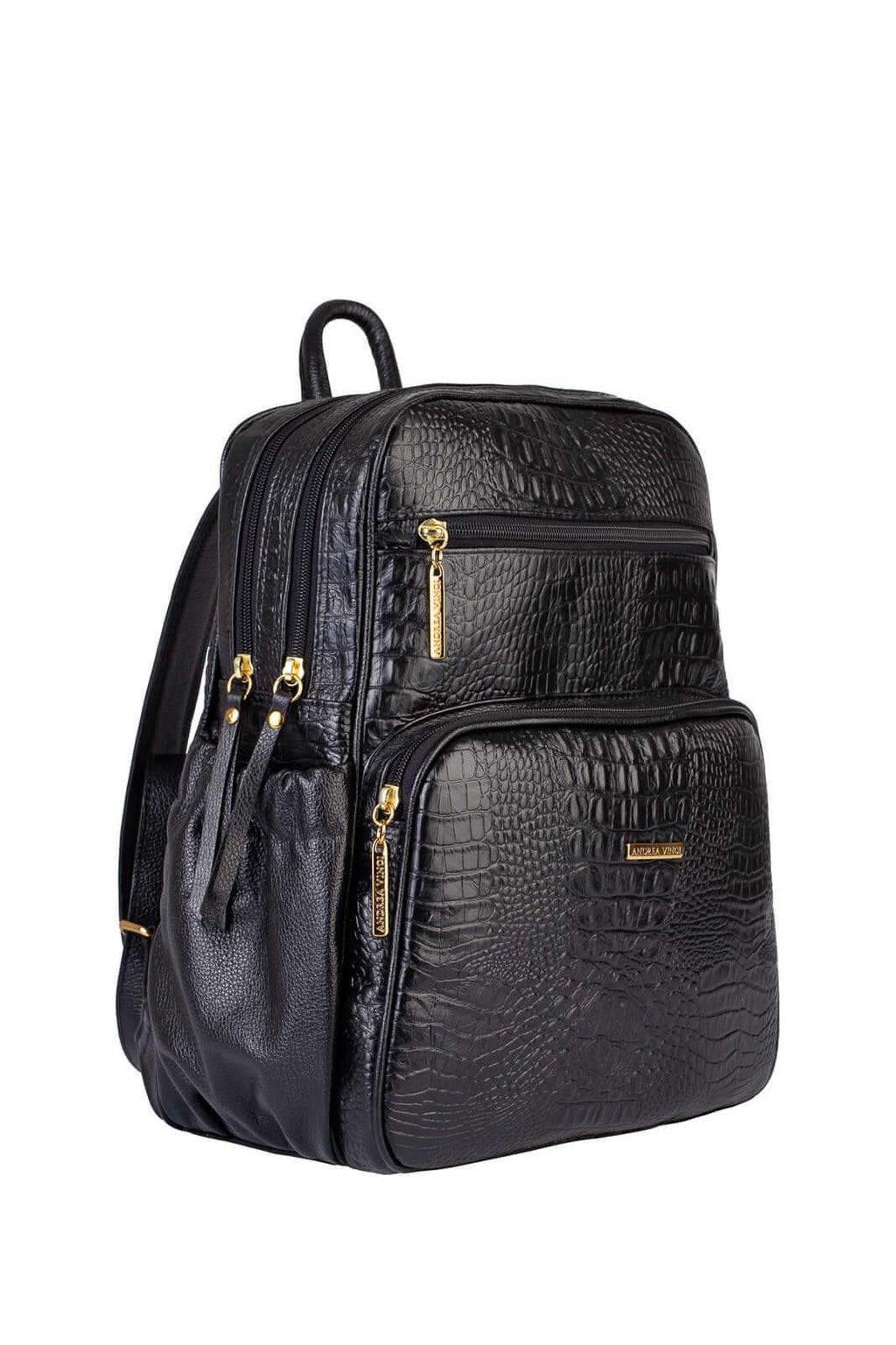 Mochila feminina de couro croco Zaya - Enluaze