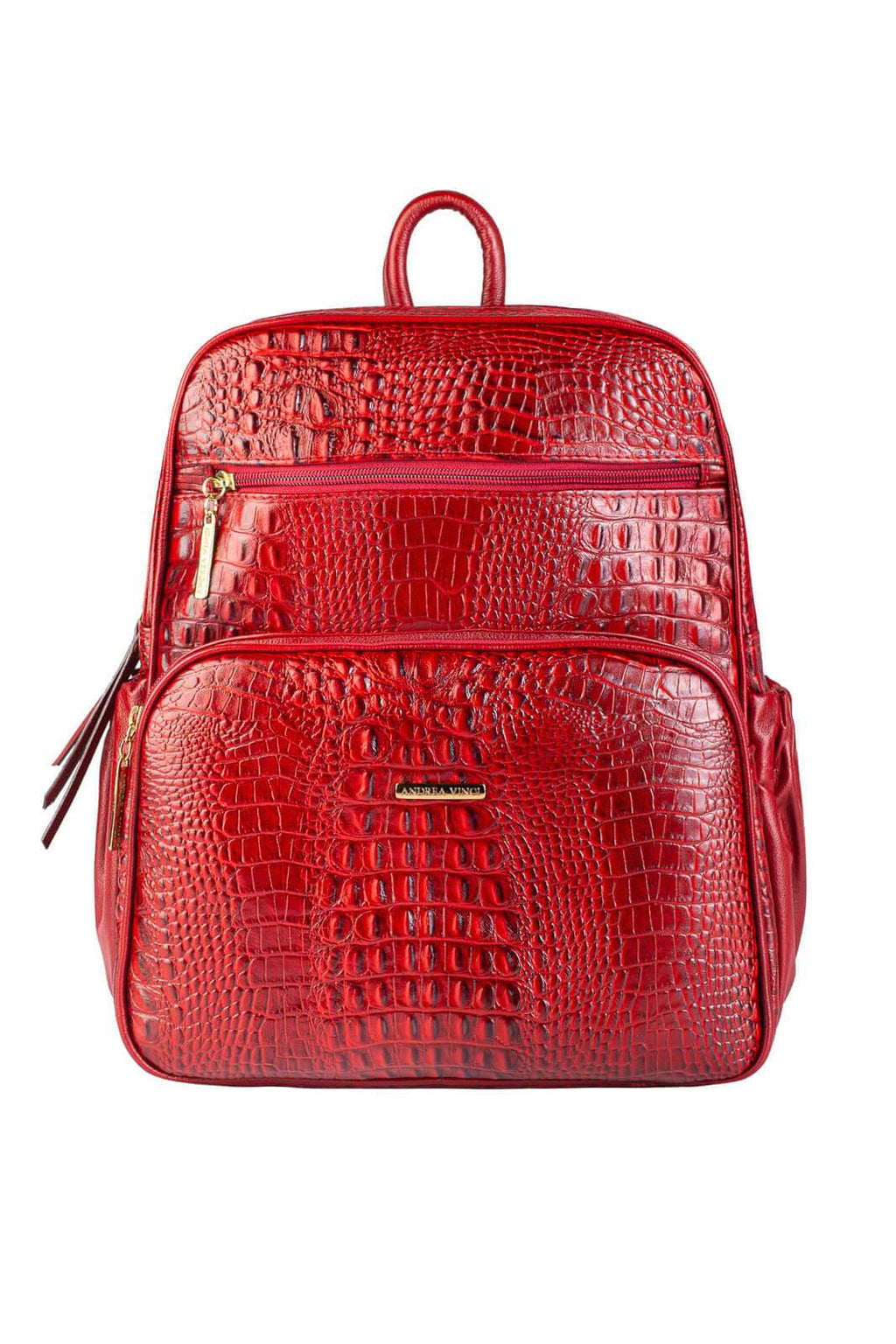 Mochila feminina de couro croco Zaya - Enluaze