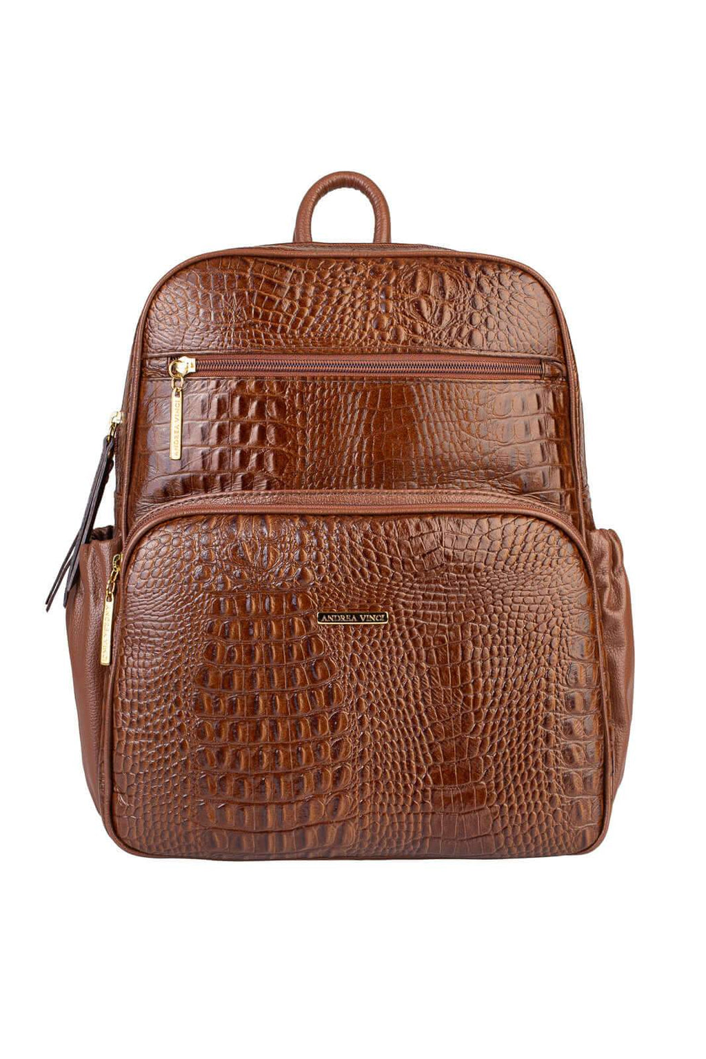 Mochila feminina de couro croco Zaya - Enluaze