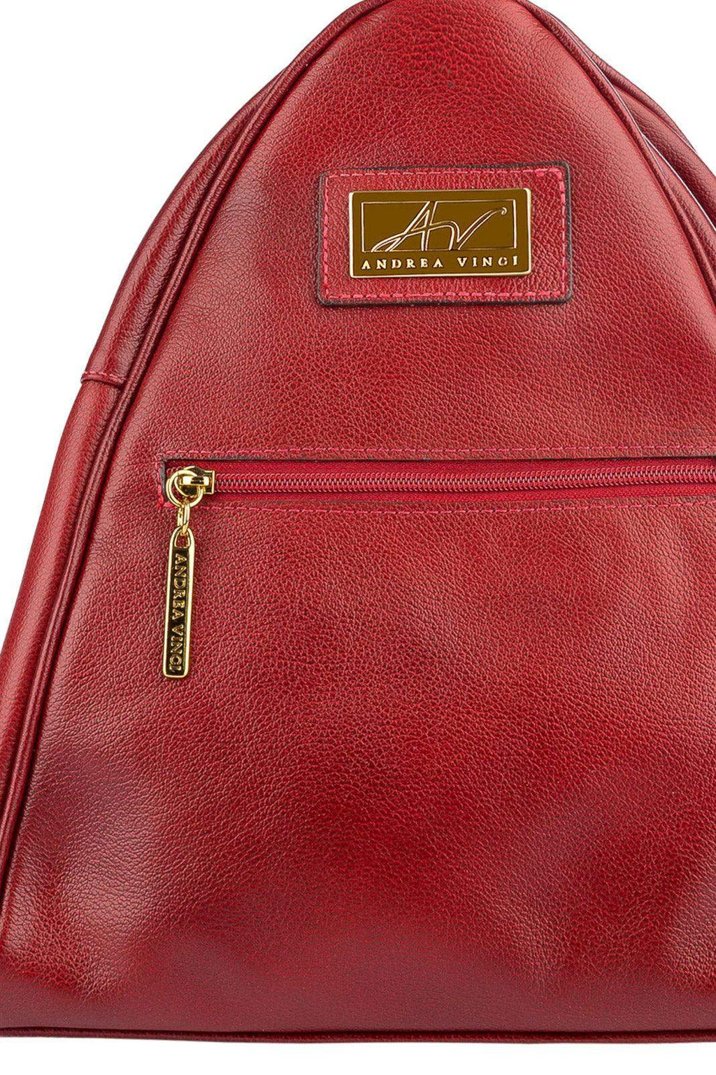 Mochila de couro liso 2 em 1 Malu - Enluaze