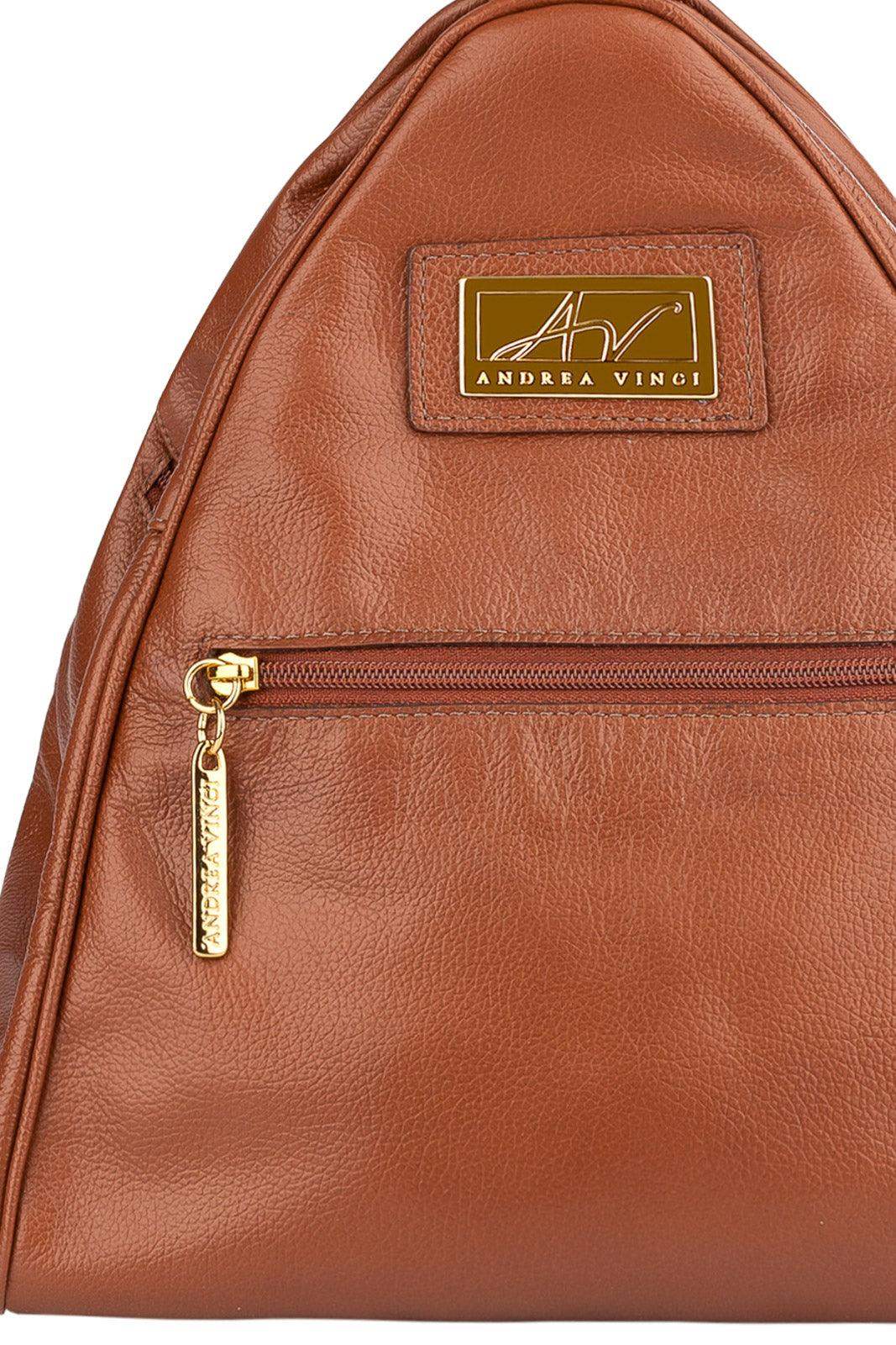 Mochila de couro liso 2 em 1 Malu - Enluaze