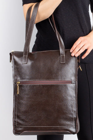 Bolsa/Pasta para notebook em couro liso Sandra
