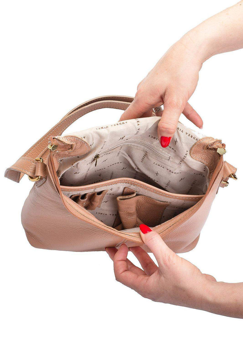 Bolsa tiracolo de couro liso Tereza - Enluaze