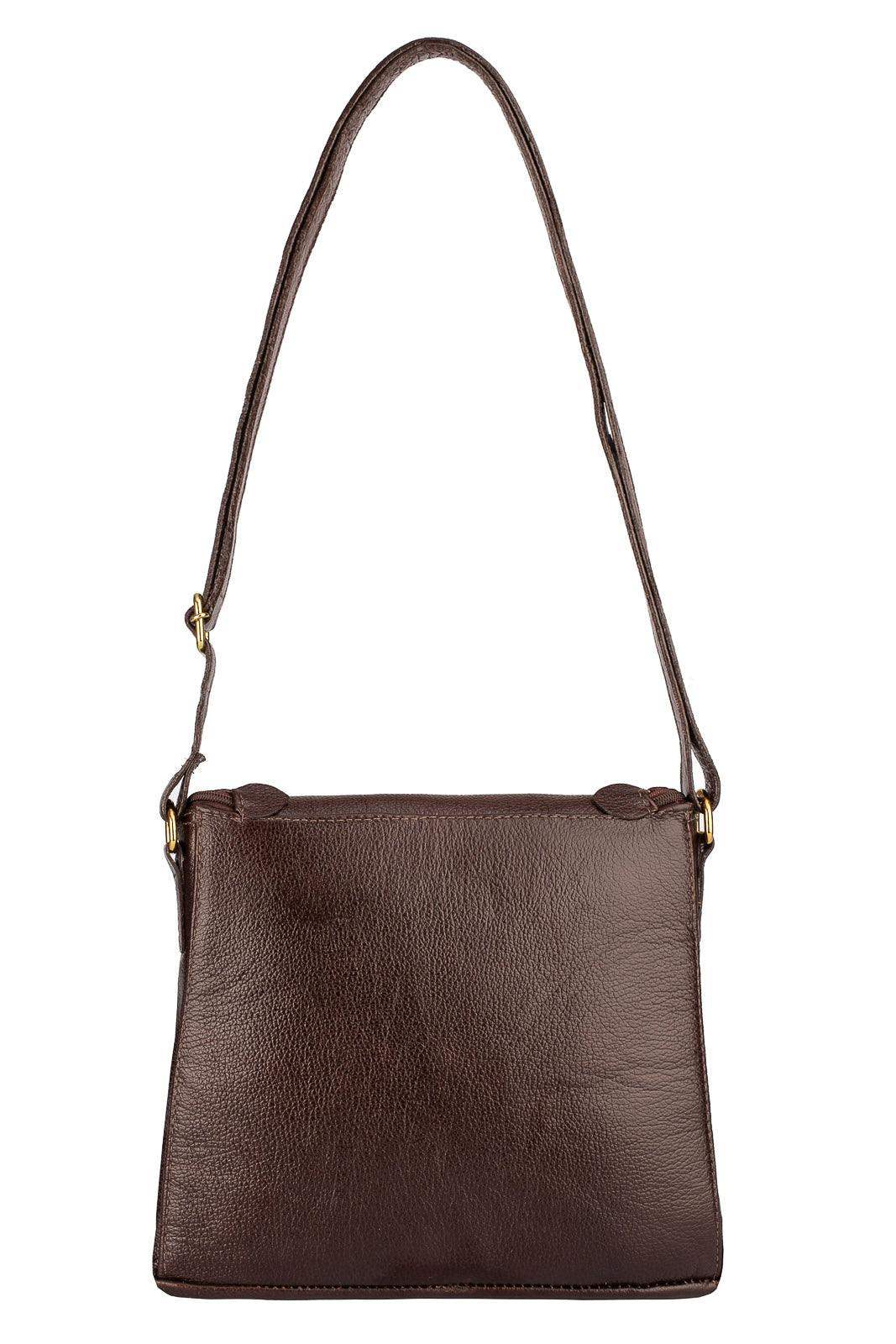 Bolsa tiracolo de couro liso Tereza - Enluaze