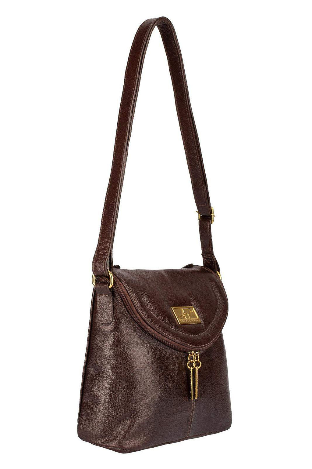 Bolsa tiracolo de couro liso Tereza - Enluaze