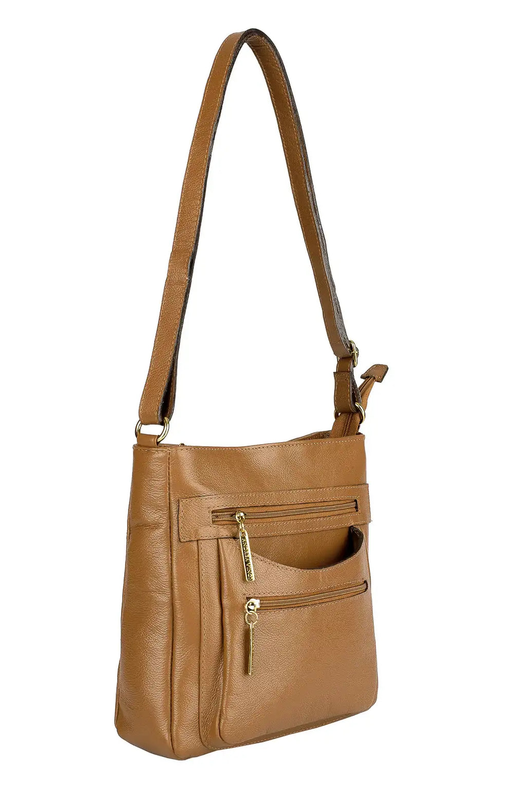 Bolsa tiracolo em couro liso Thais - Enluaze