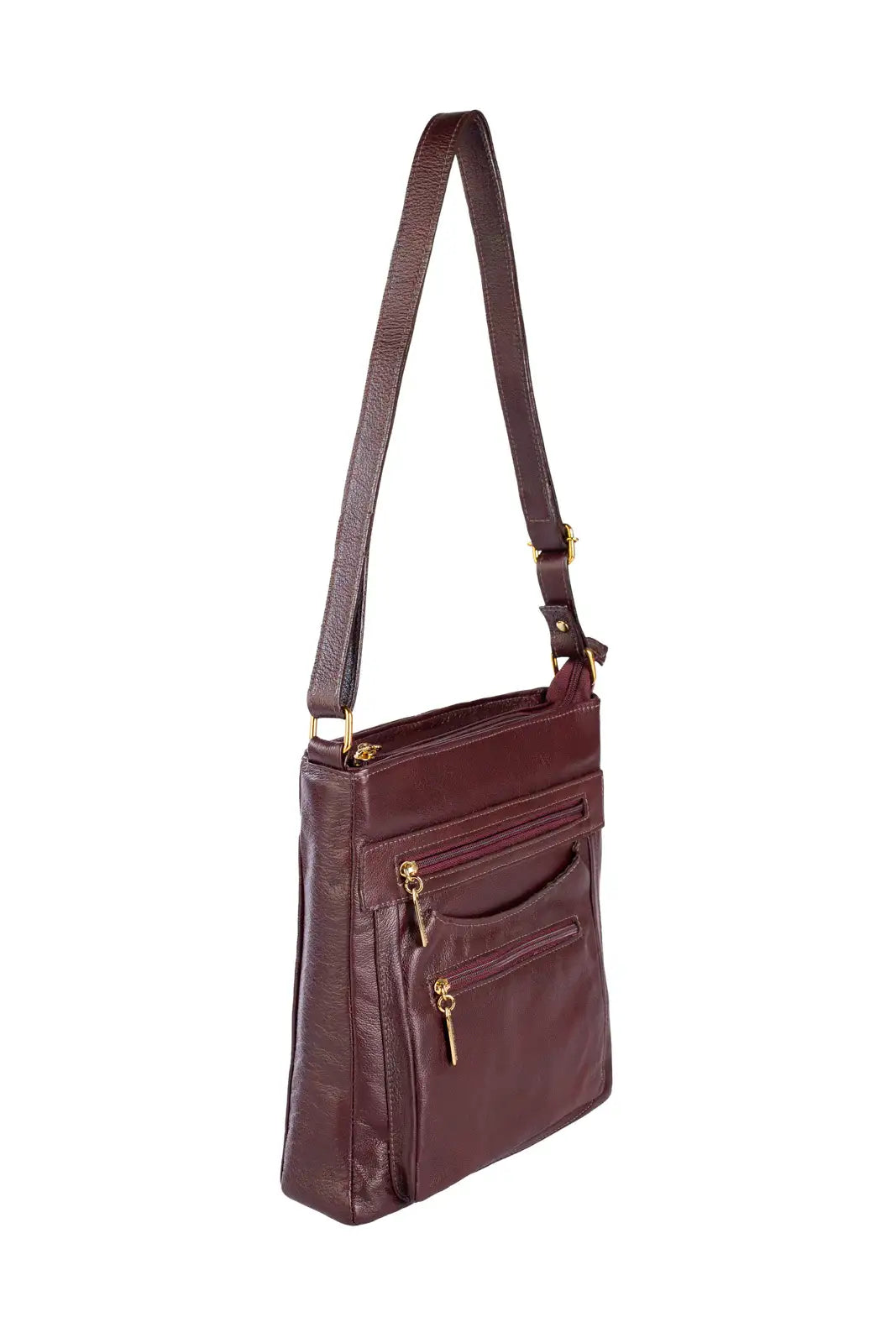 Bolsa tiracolo em couro liso Thais - Enluaze