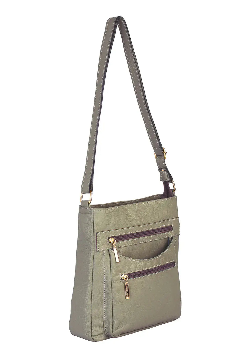 Bolsa tiracolo em couro liso Thais - Enluaze