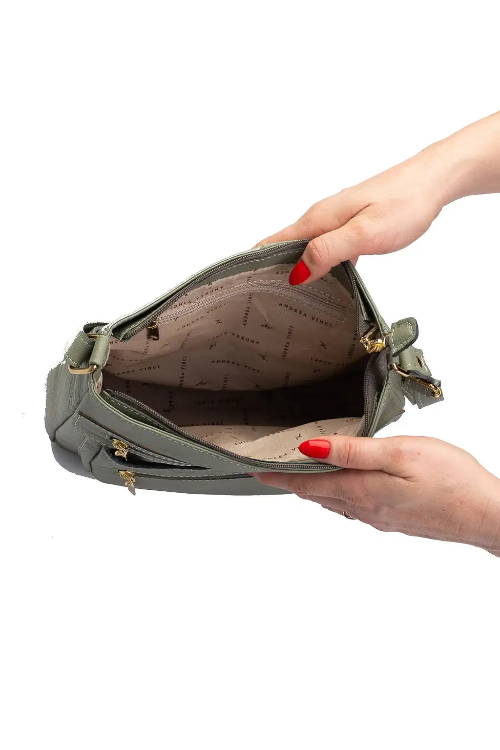 Bolsa tiracolo em couro liso Thais - Enluaze