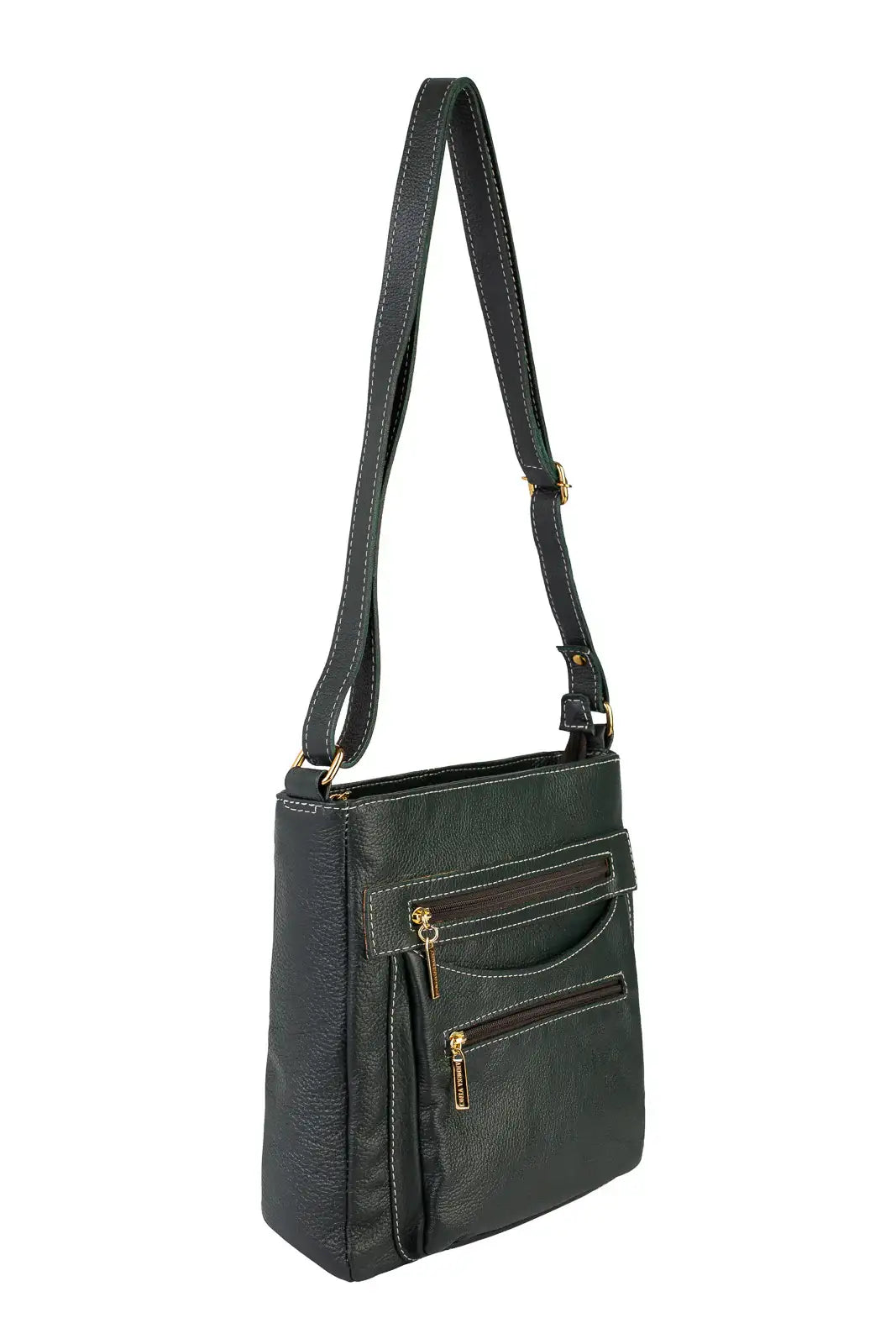 Bolsa tiracolo em couro liso Thais - Enluaze