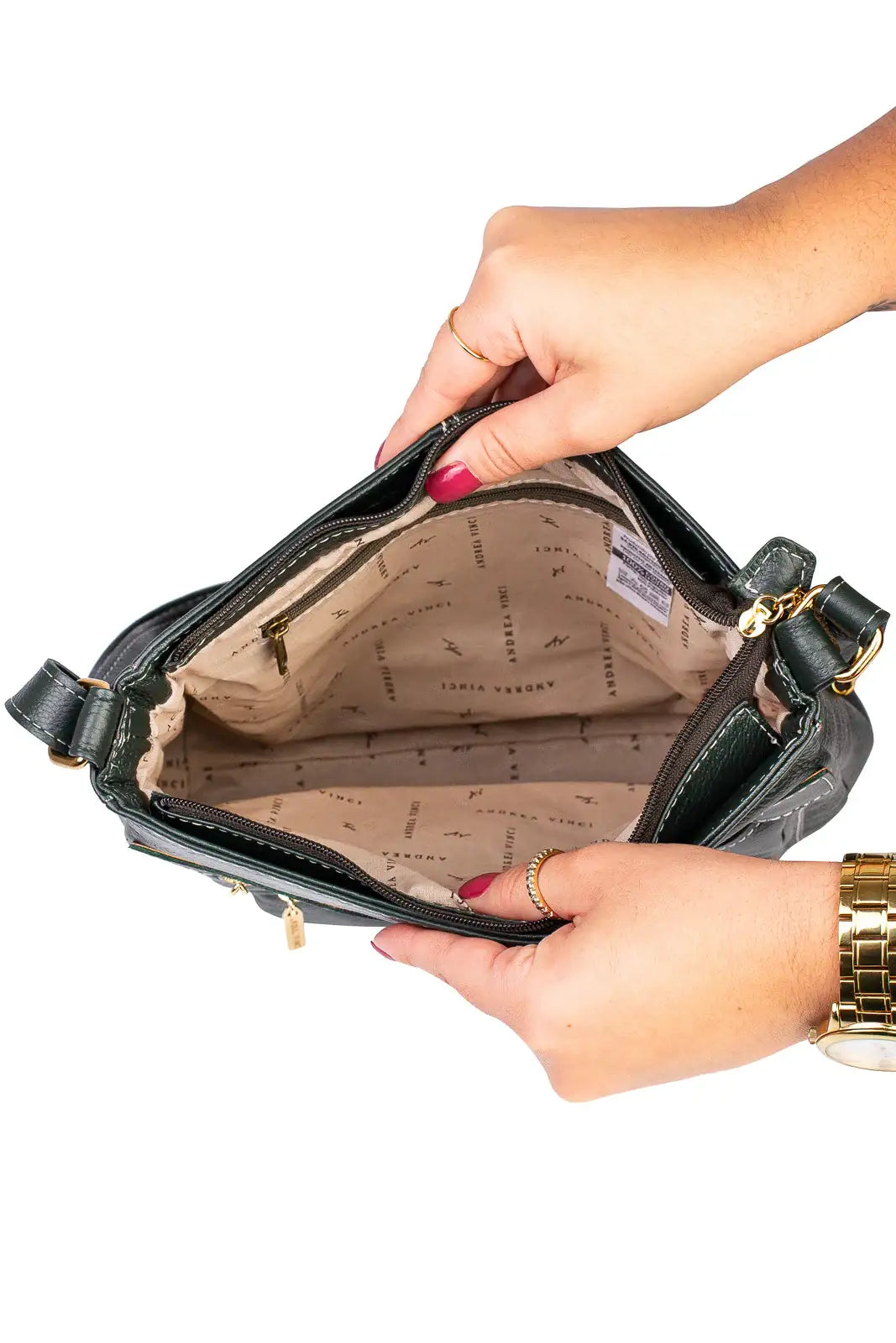 Bolsa tiracolo em couro liso Thais - Enluaze