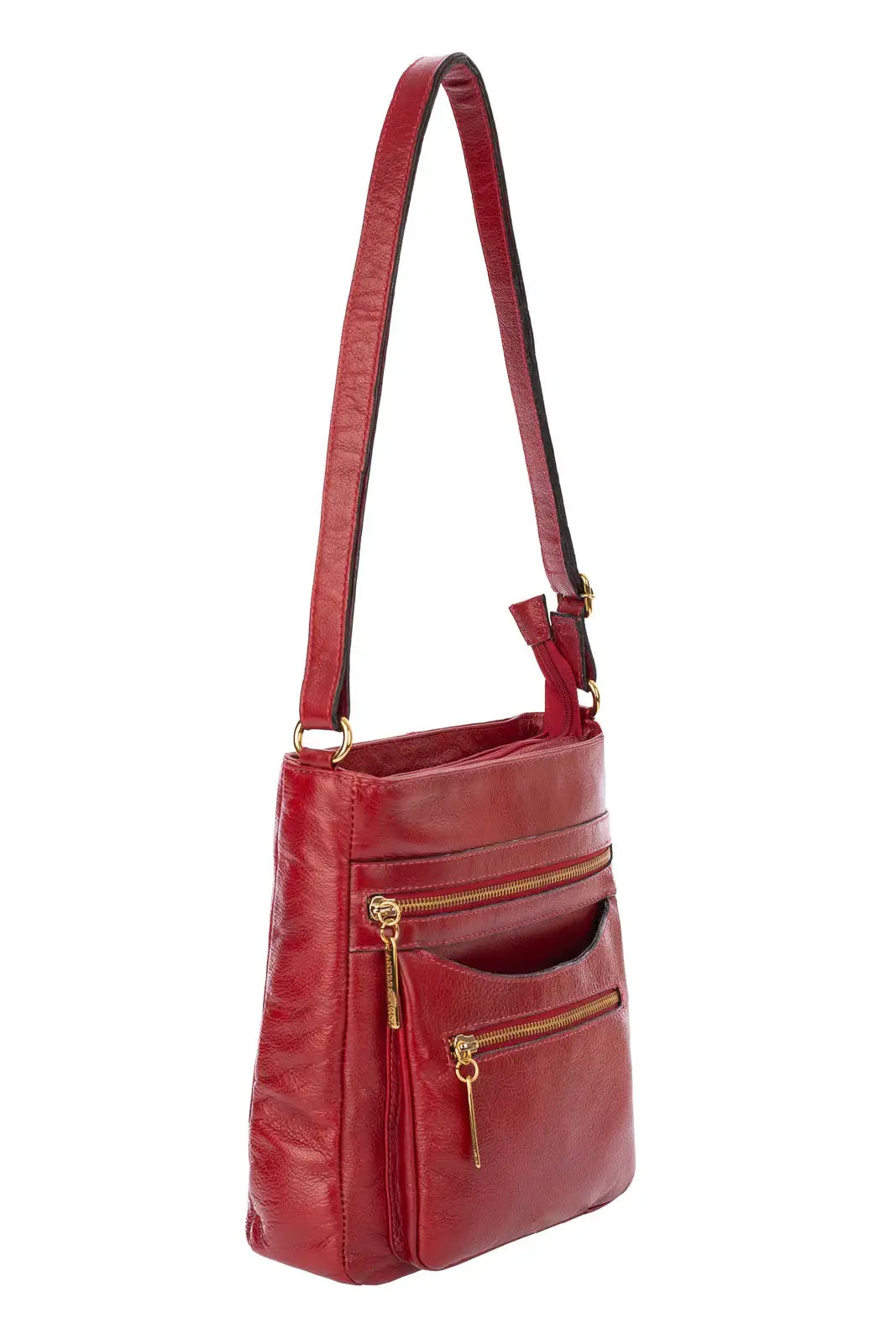 Bolsa tiracolo em couro liso Thais - Enluaze