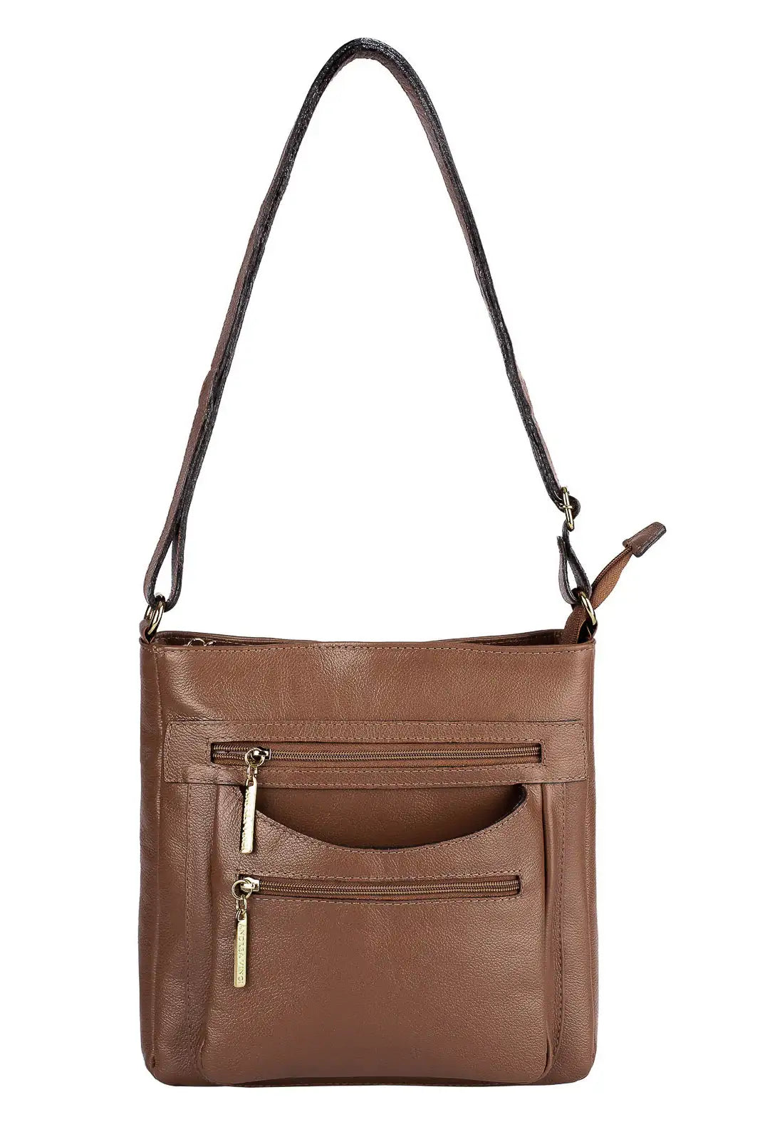 Bolsa tiracolo em couro liso Thais - Enluaze