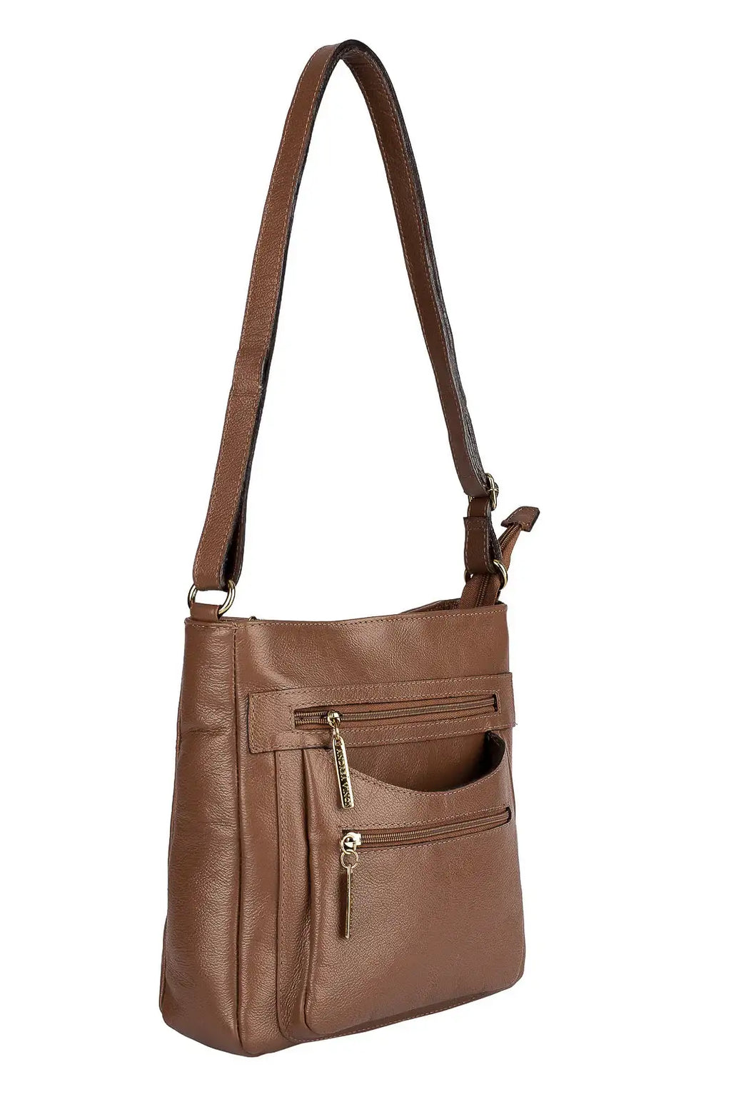 Bolsa tiracolo em couro liso Thais - Enluaze