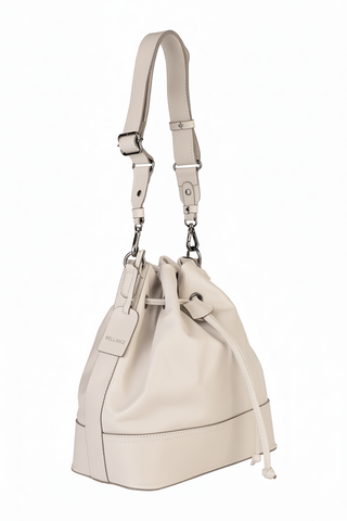 Bolsa saco em couro liso Naiara