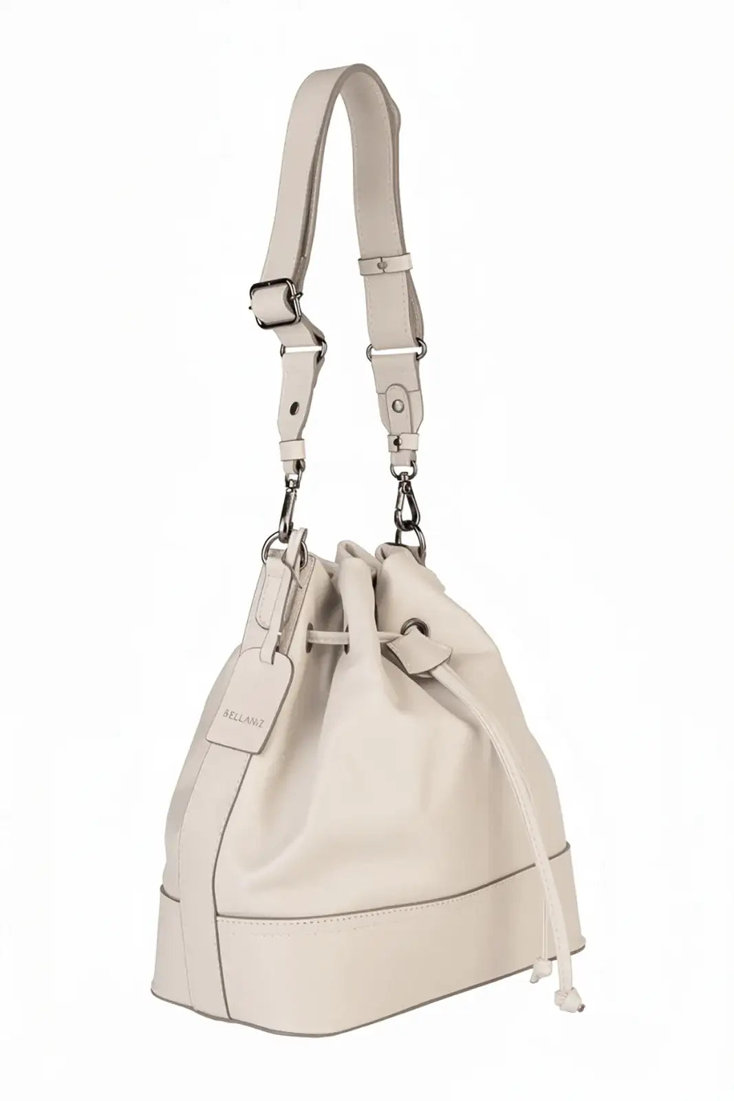 Bolsa saco em couro liso Naiara - Enluaze