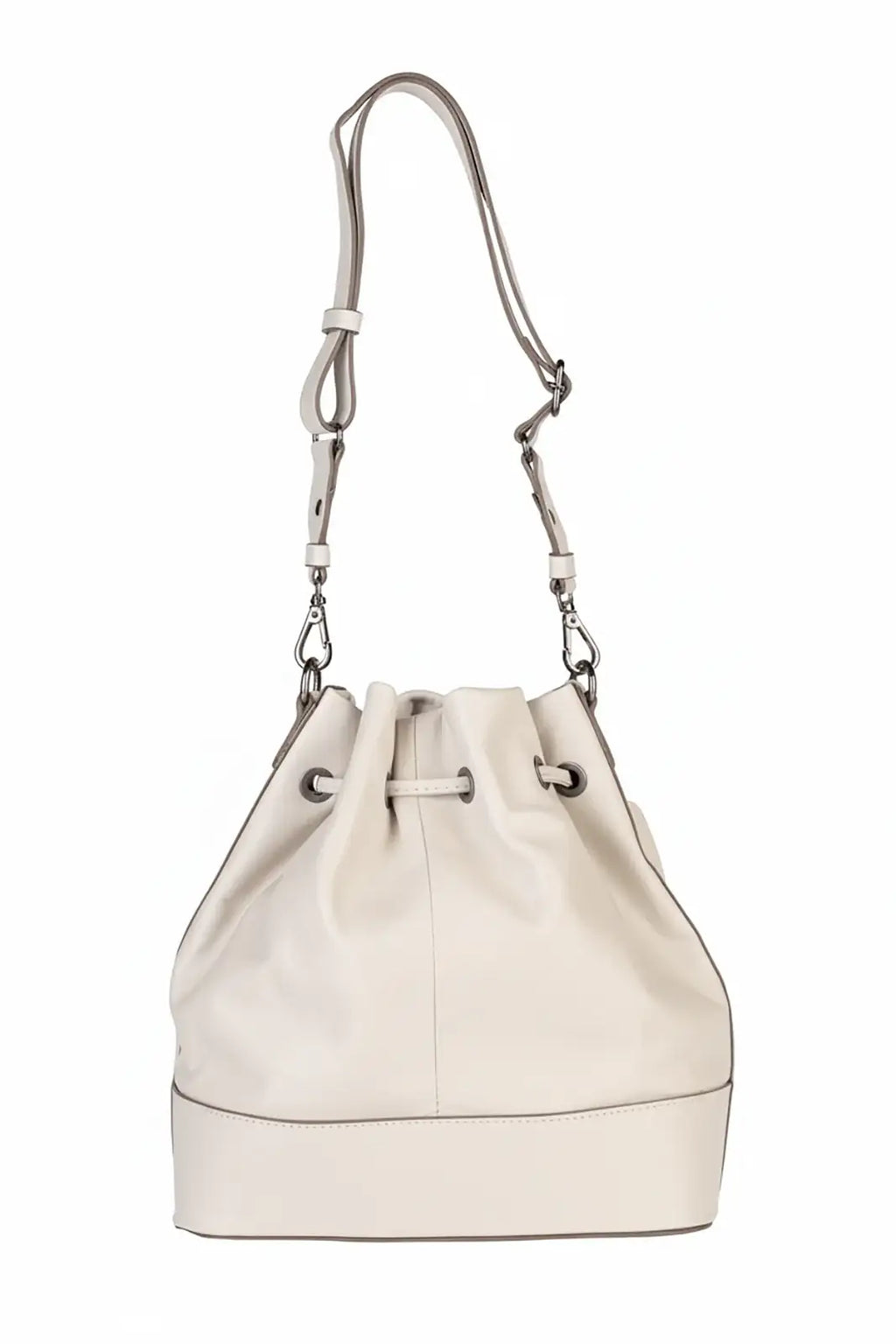 Bolsa saco em couro liso Naiara - Enluaze