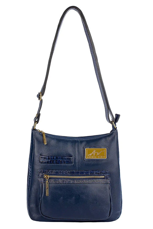 Bolsa tiracolo em couro liso Denise — Enluaze