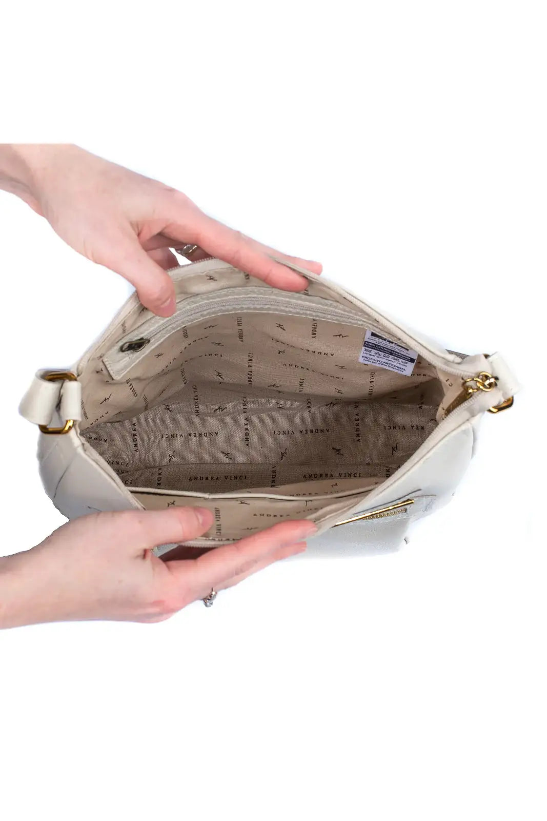 Bolsa tiracolo em couro liso Denise - Enluaze