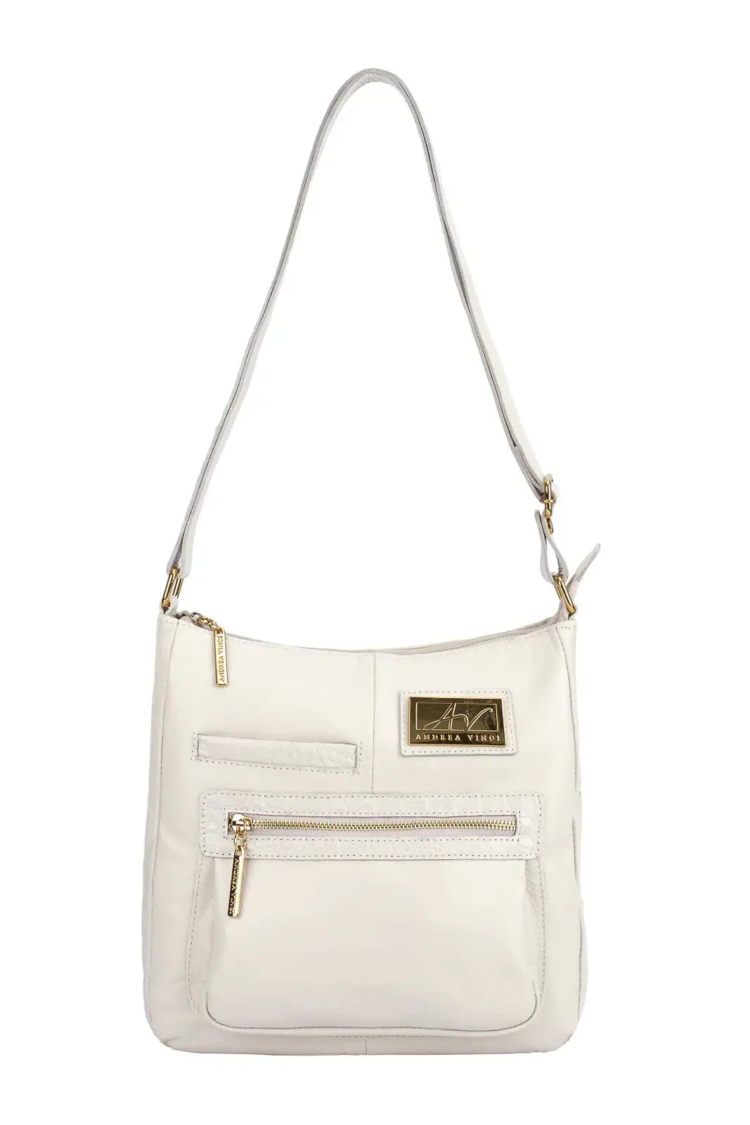 Bolsa tiracolo em couro liso Denise - Enluaze