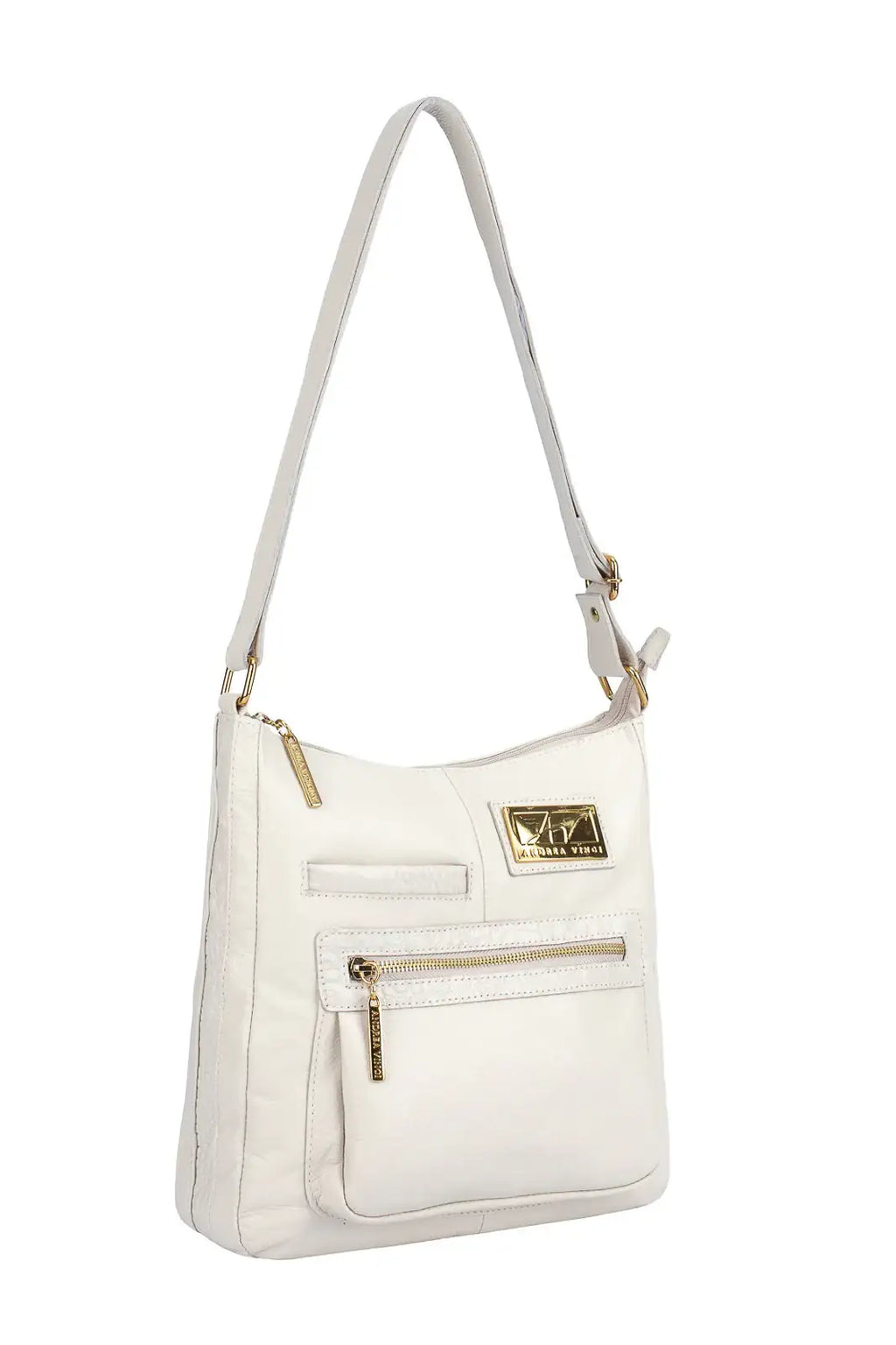 Bolsa tiracolo em couro liso Denise - Enluaze