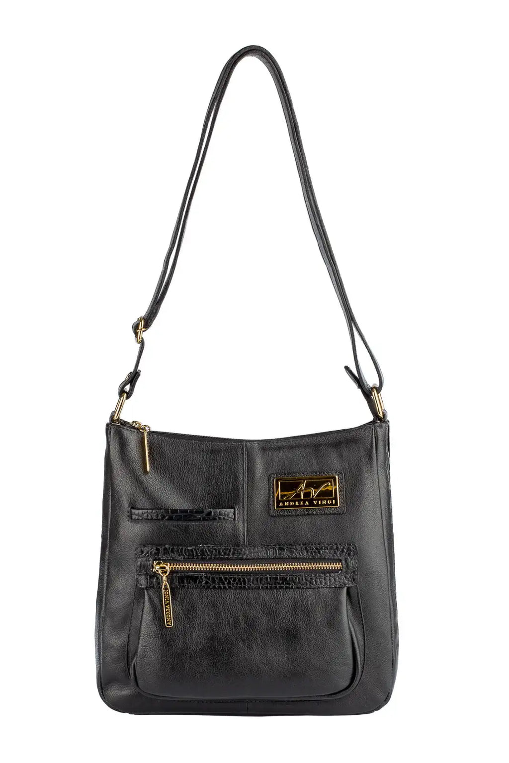 Bolsa tiracolo em couro liso Denise - Enluaze