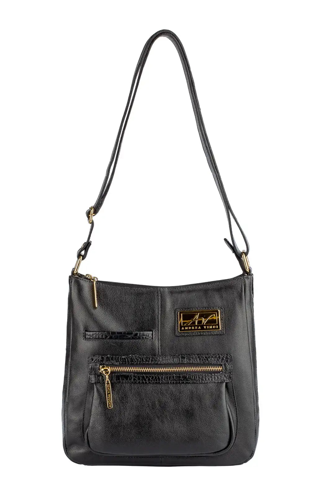 Bolsa tiracolo em couro liso Denise - Enluaze