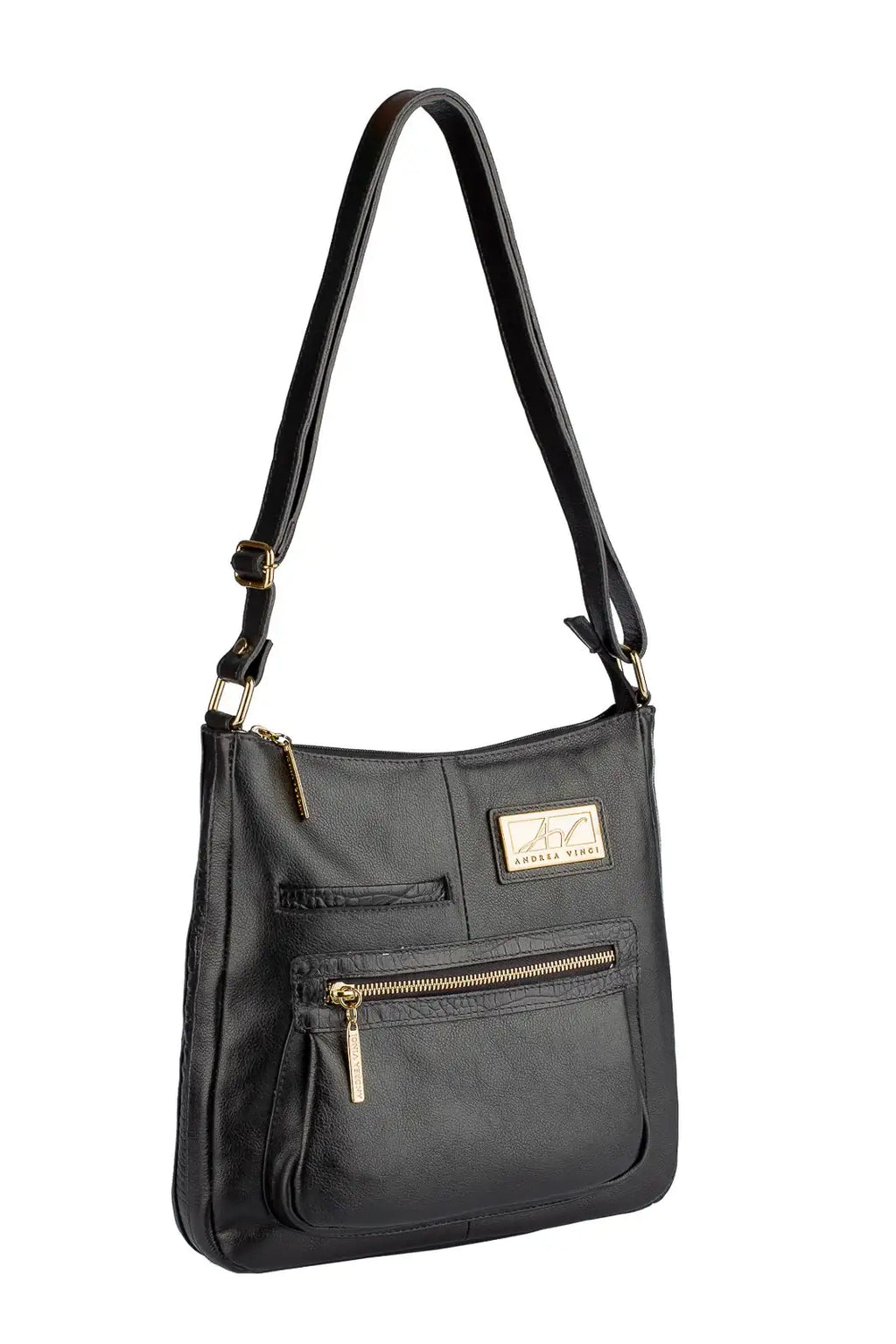 Bolsa tiracolo em couro liso Denise - Enluaze