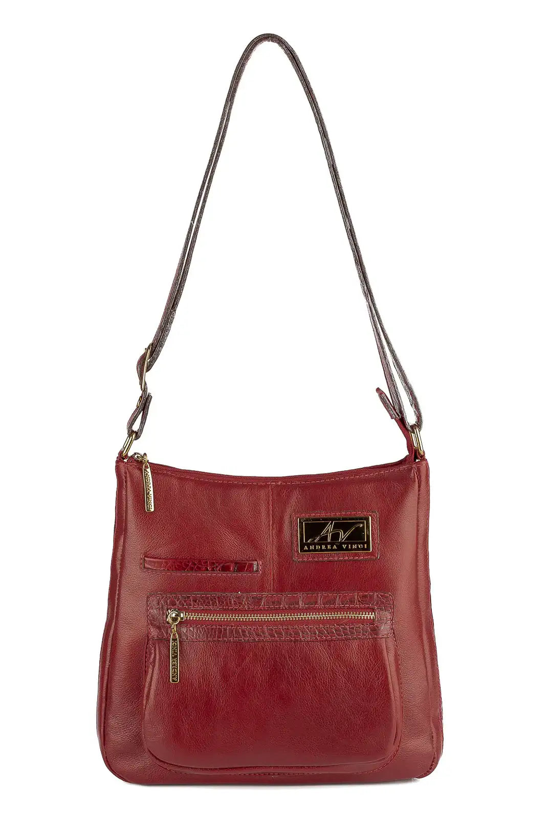 Bolsa tiracolo em couro liso Denise - Enluaze